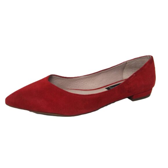 NEW Steven by Steve Madden Size 8 Red Suede Leather Pointy Toe Flats Slip On - Picture 4 of 10
